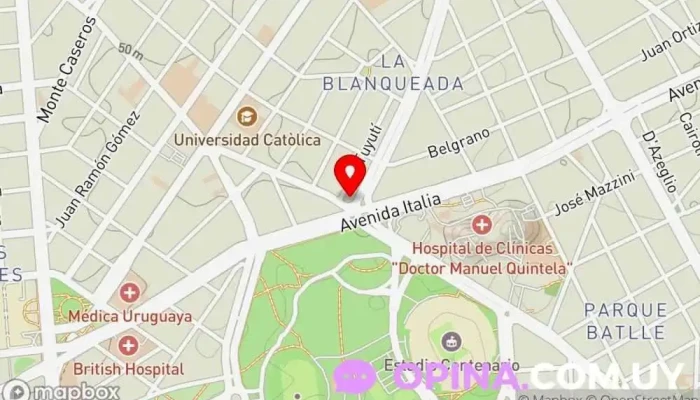 mapa de Bien Seguro Oficinas de empresa en Montevideo