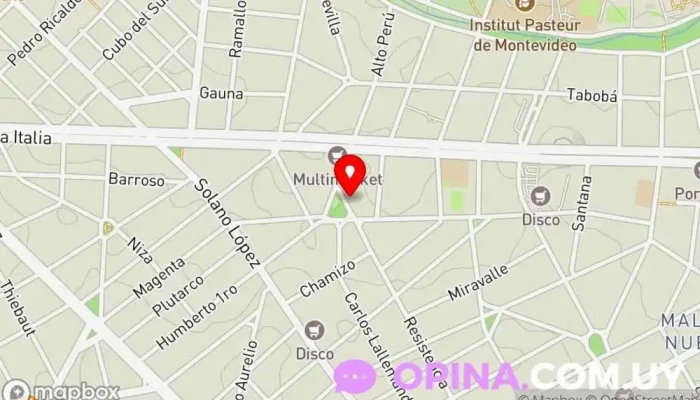 mapa de BioVital Clínica dental, Esteticista en Montevideo