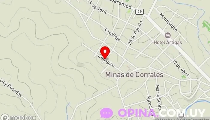 mapa de BLANQUILLOS Casa rural en Minas de Corrales