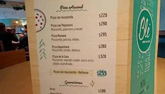 Ble Boulangerie Menu - Montevideo