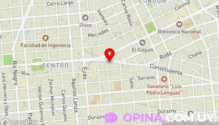 mapa de Bless Servicio Técnico / Cyber / Papelería / Insumos / Impresiones / Fotocopias / Foto carnet Centro comercial en Montevideo