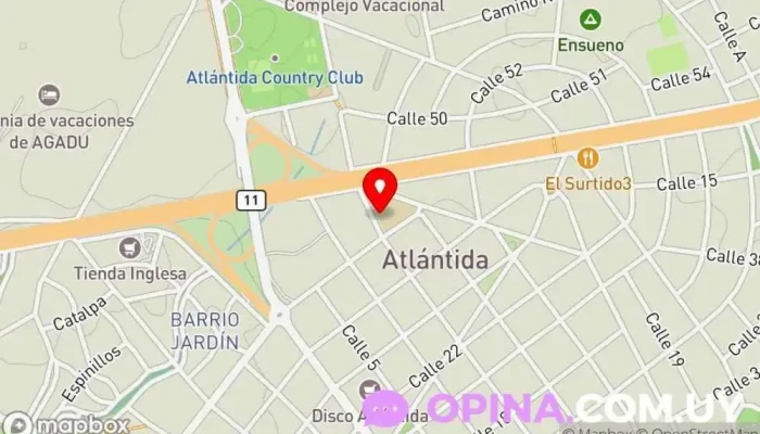 mapa de Bocateria y papelería 