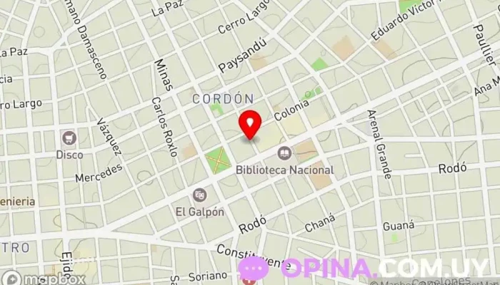 mapa de Bocchi - Papelería y Redpagos Papelería en Montevideo