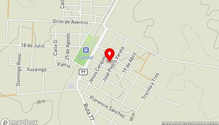 mapa de Bochas Cardal Bar en Cardal