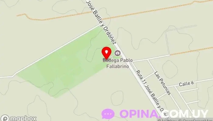 mapa de Bodega Pablo Fallabrino Bodega, Viñedo en Estación Atlántida