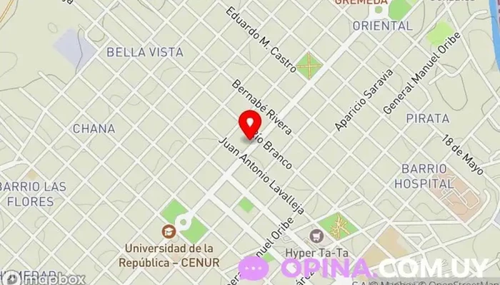 mapa de Body Company Gimnasio Gimnasio en Artigas