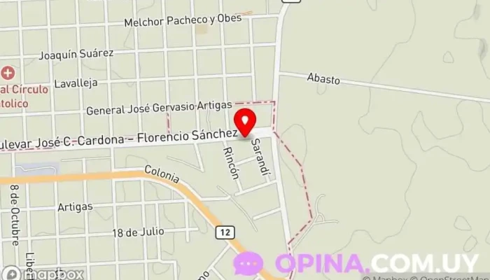 mapa de Body Fitness Gym Gimnasio en Florencio Sánchez