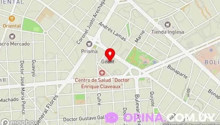 mapa de Bookshop Librería en Montevideo