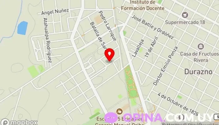 mapa de Boxing Club Durazno Escuela de boxeo en Durazno