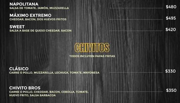 Bros Burger -  Menu - Montevideo