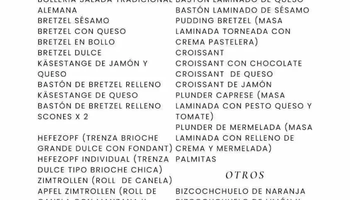 Brothaus Menu - Montevideo