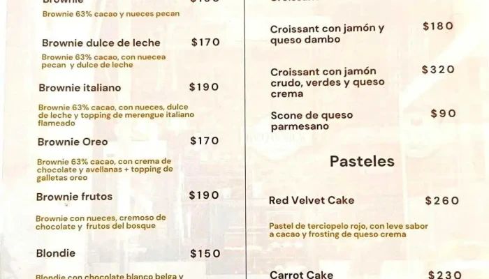 Brownies Luis -  Menu - Montevideo