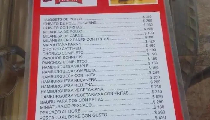 Bucanero Fuerte -  Menu - Piri&aacute;polis