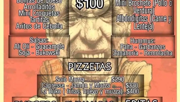 Bukowski Barrestaurant Menu - Las Piedras