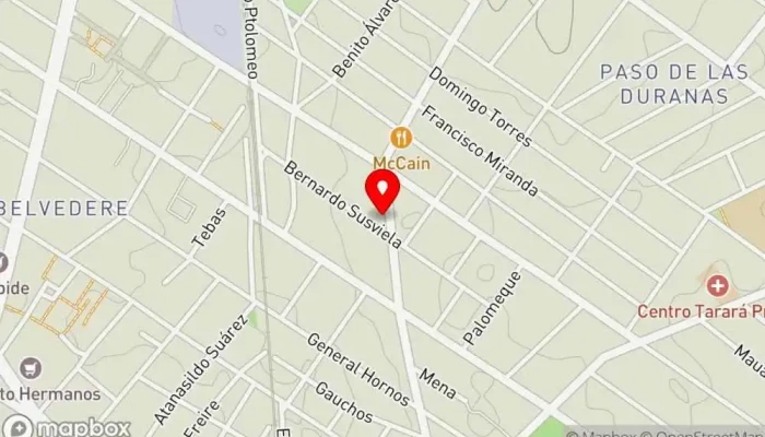 mapa de Burger hood Hamburguesería en Montevideo