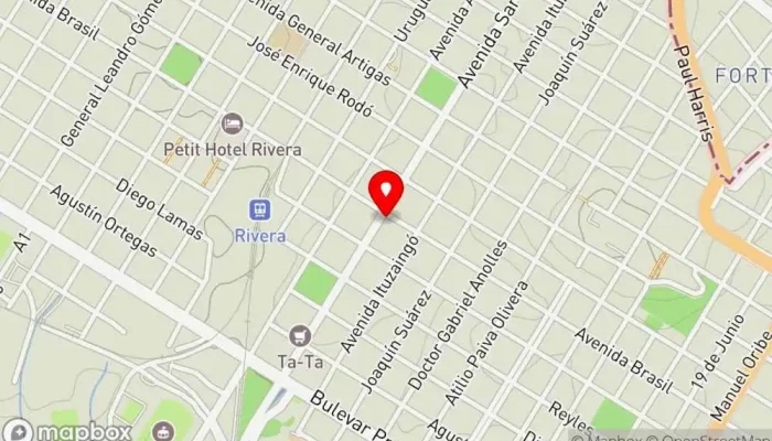 mapa de Burguer's House Hamburguesería en Rivera