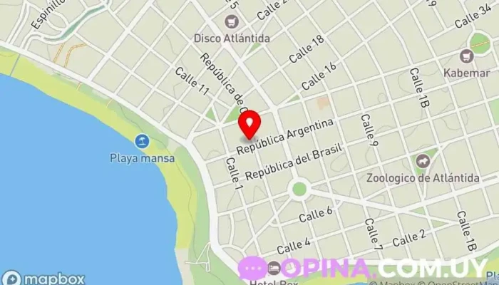 mapa de CAAMEPA Hospital en Atlántida