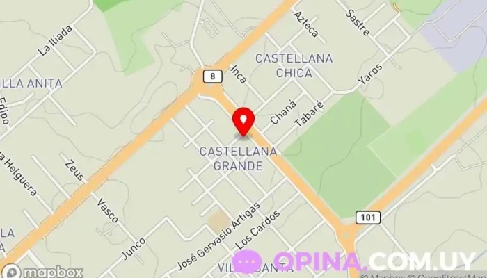 mapa de Cabañas Económicas barros blancos Casa rural en Barros Blancos