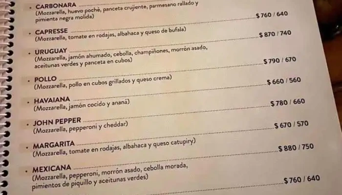Caetano Bistro -  Menu - Maldonado