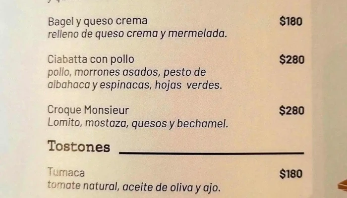 Cafe Cum Panis Menu - Montevideo