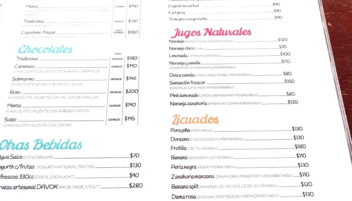 Cafe Del Mercado -  Menu - Montevideo