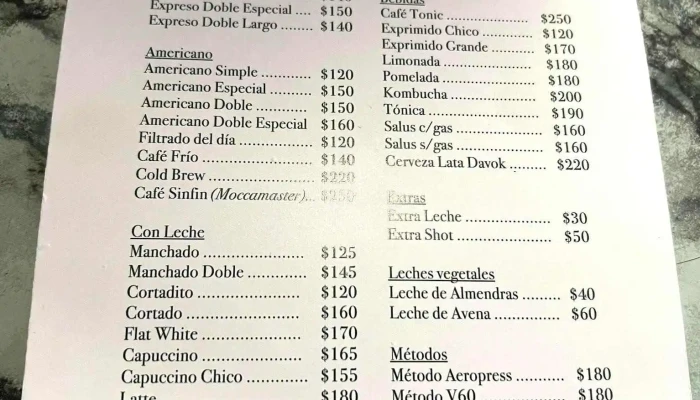 Cafe La Farmacia Menu - Montevideo