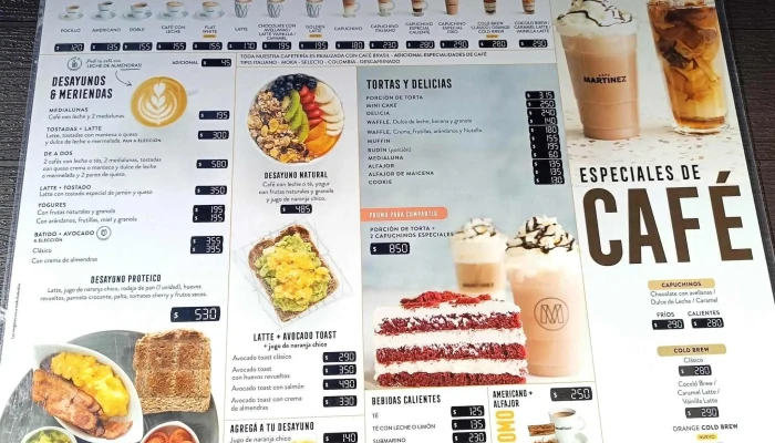 Cafe Martinez Menu - Montevideo