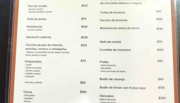 Cafeteria Carmela -  Menu - Tacuarembó