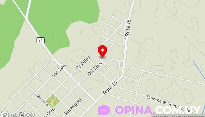 mapa de Caif Arrozalito Escuela en Cebollatí