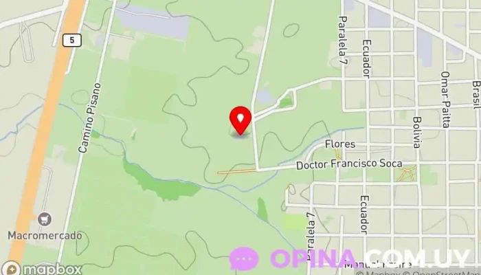 mapa de CAIF Los Periquitos Escuela en Las Piedras