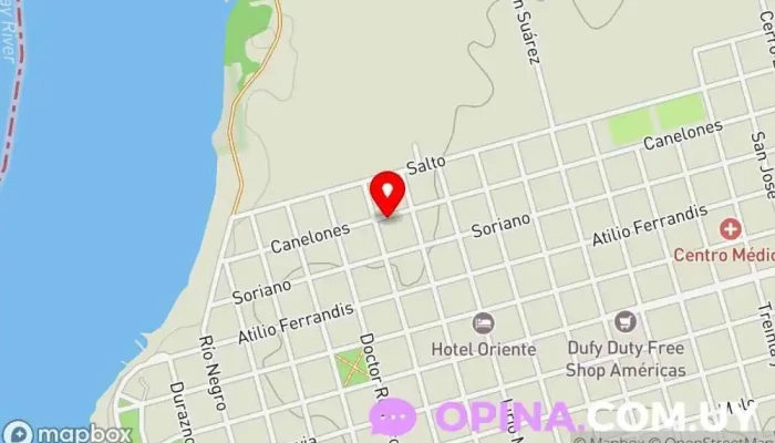 mapa de Caif Centro de educación preescolar en Bella Unión