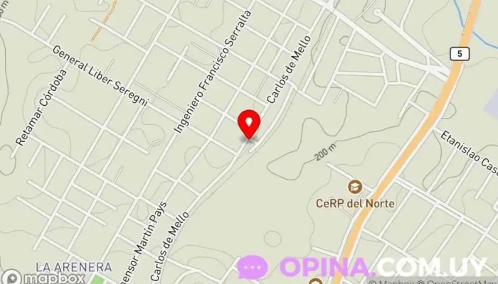 mapa de CAIF Mi Salita Centro Head Start en Rivera