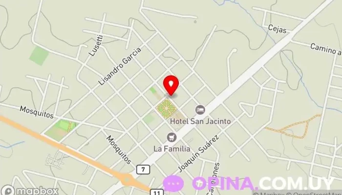 mapa de Caif Semillas de Afectos Jardín de infancia en San Jacinto