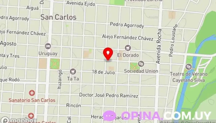 mapa de CAIF Solcito Escuela en San Carlos