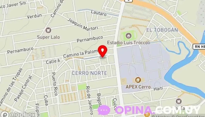 mapa de CAIF Ventura II Escuela en Montevideo