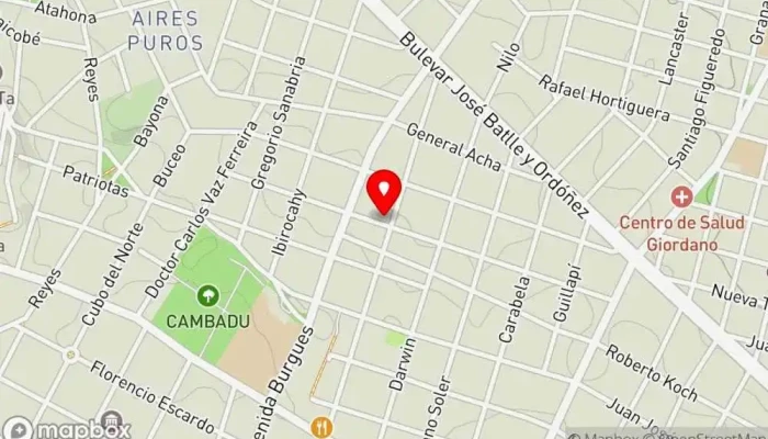 mapa de Caipy Burger Hamburguesería en Montevideo