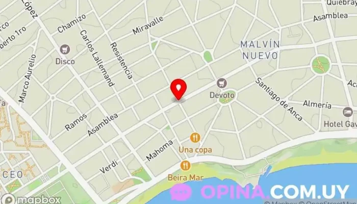 mapa de Cálida Propiedades Agencia inmobiliaria en Montevideo