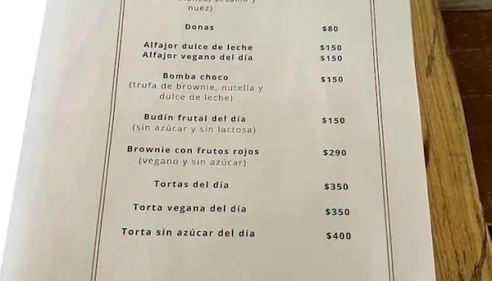 Calma Gluten Free -  Menu - Piriápolis
