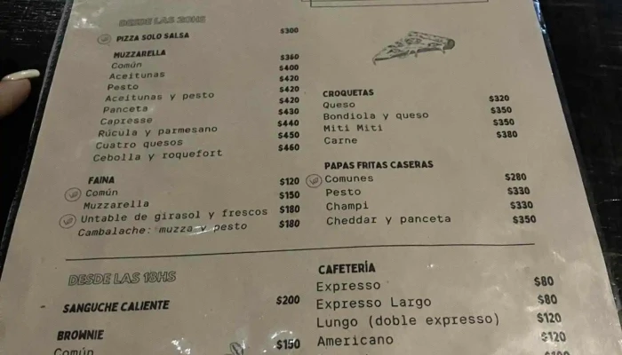 Cambalache Bar -  Menu - Montevideo