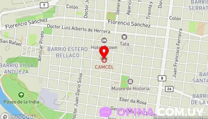 mapa de Camcel Hospital en Melo