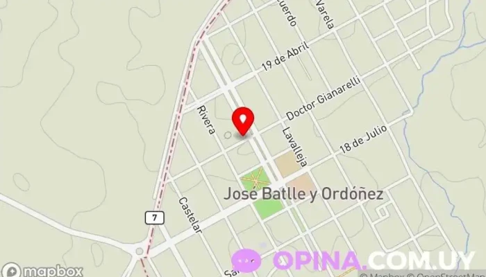 mapa de Camdel, filial batlle Clínica ambulatoria en José Batlle y Ordóñez