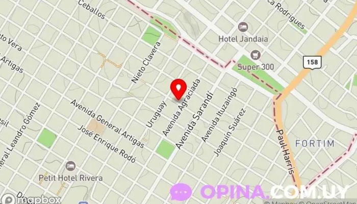 mapa de Campolar Negocios rurales e inmobiliarios Agencia inmobiliaria en Rivera