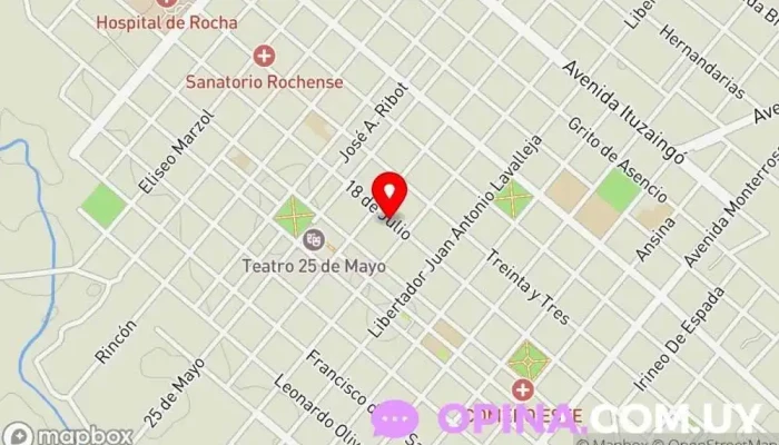 mapa de Camponet Uruguay Agentes inmobiliarios en Rocha