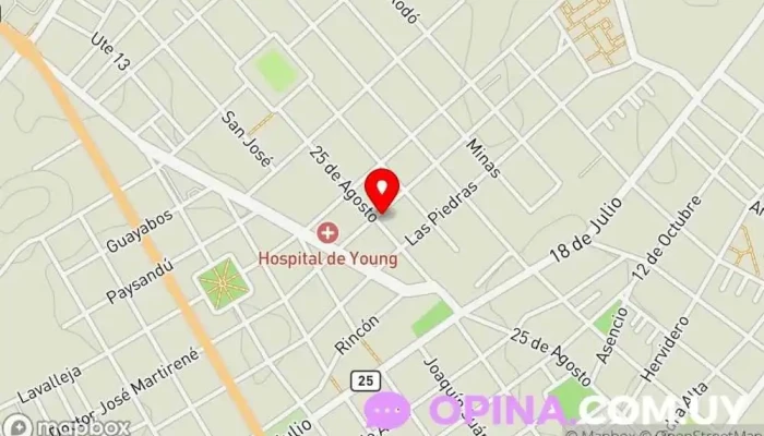 mapa de CAMY Hospital en Young