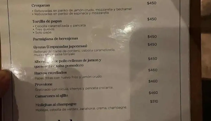 Cantina Rostand -  Menu - Montevideo