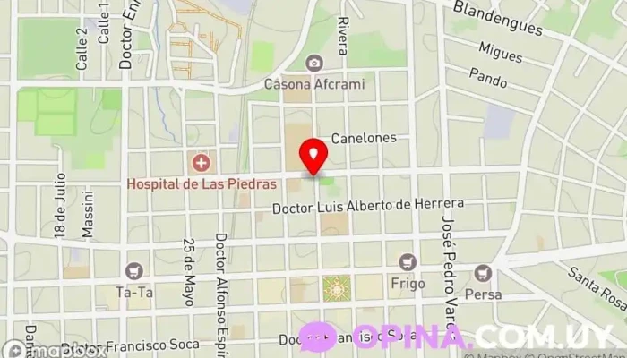 mapa de CAPI INAU Escuela en Las Piedras