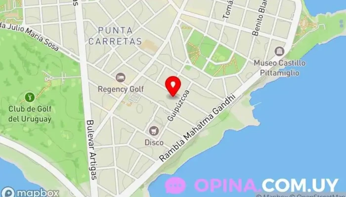 mapa de CAPILEA Clínica de trasplante capilar en Montevideo