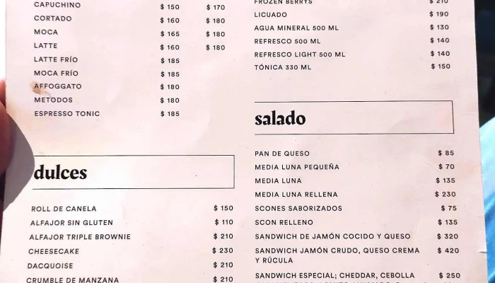 Cardenal Cafe Menu - Montevideo