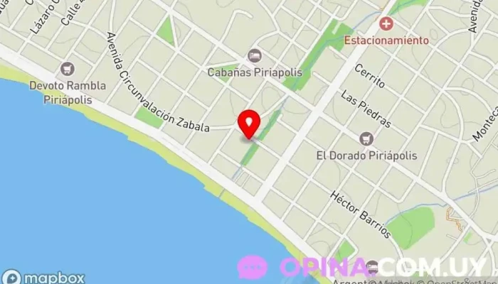 mapa de Caricias para el Alma Escuela de masajistas, Centro de estética en Piriápolis