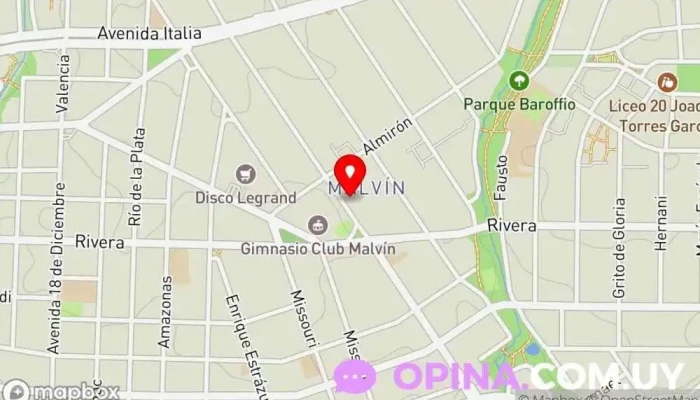 mapa de Carolina Koyounian Servicios Inmobiliarios Agencia inmobiliaria en Montevideo